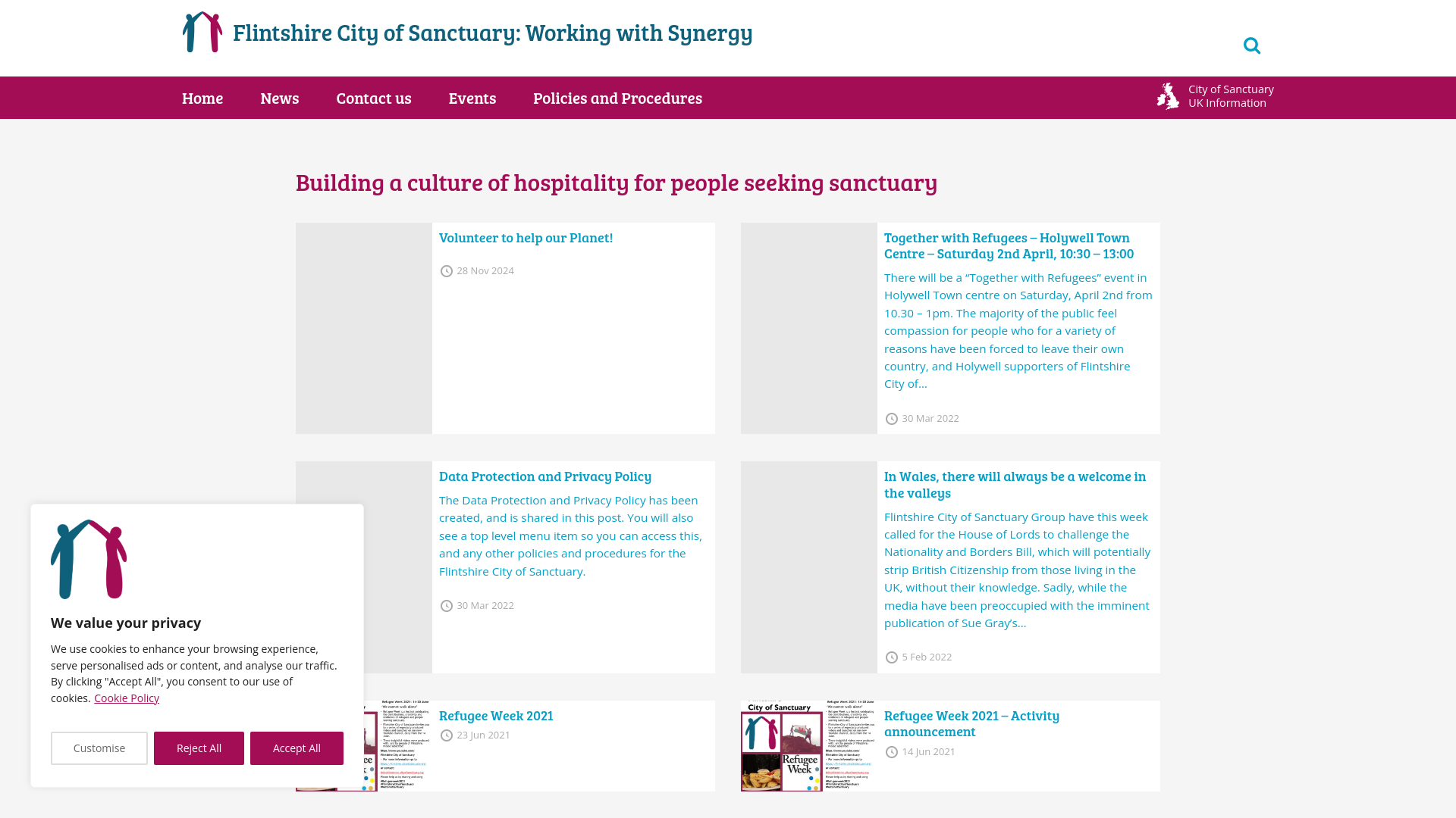 Website screenshot