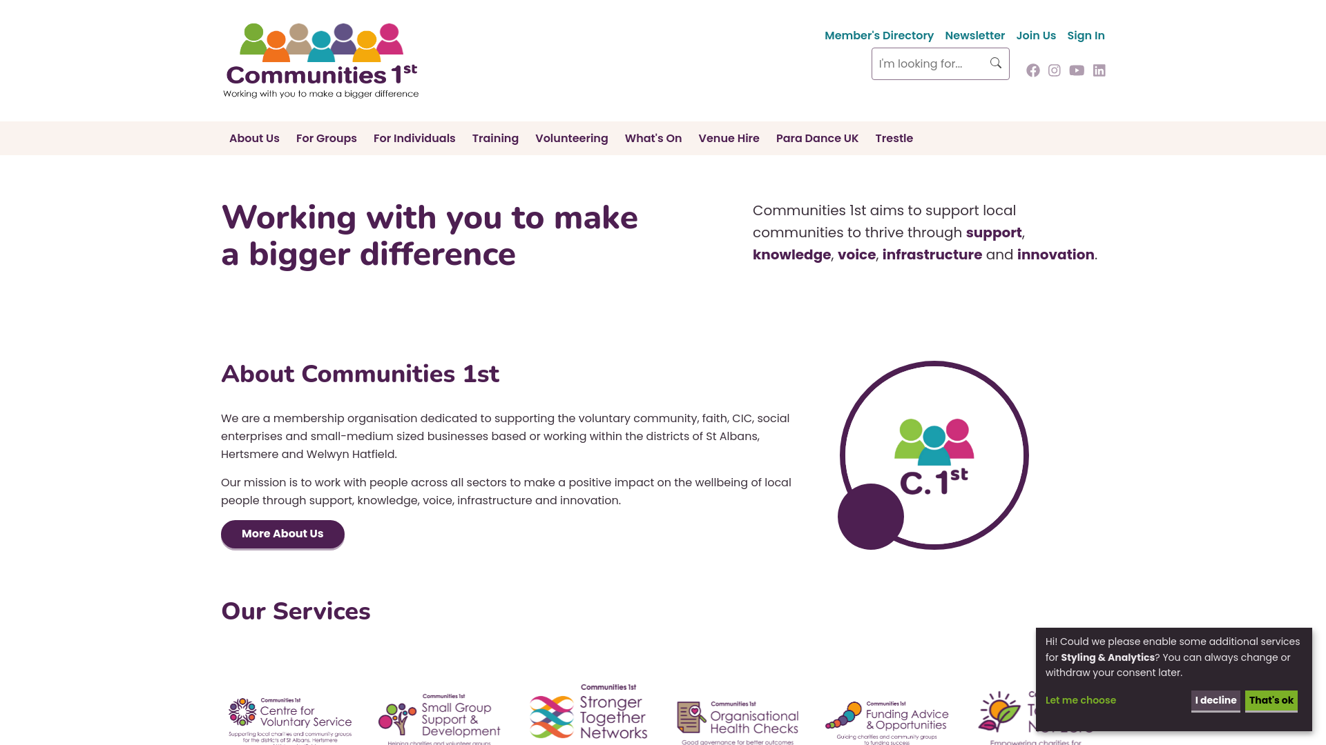 Website screenshot