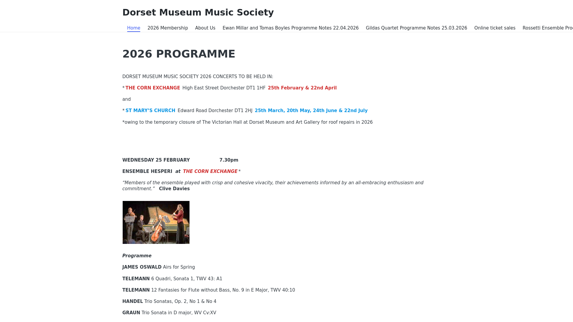 Website screenshot