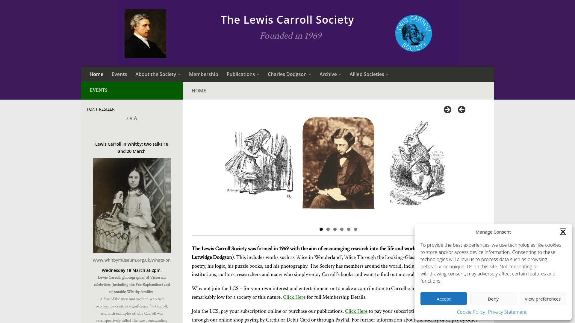 Website screenshot