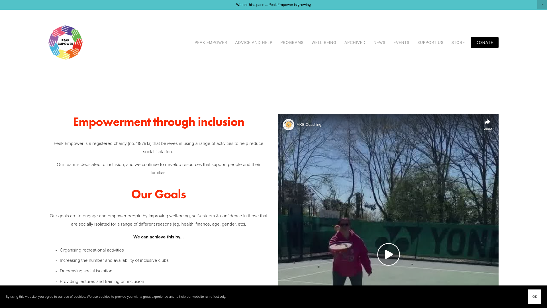 Website screenshot
