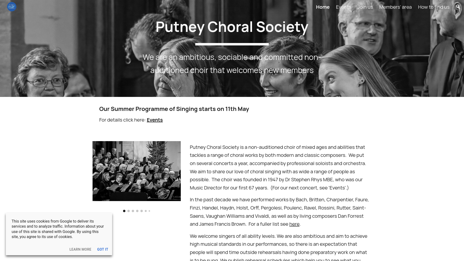 Website screenshot