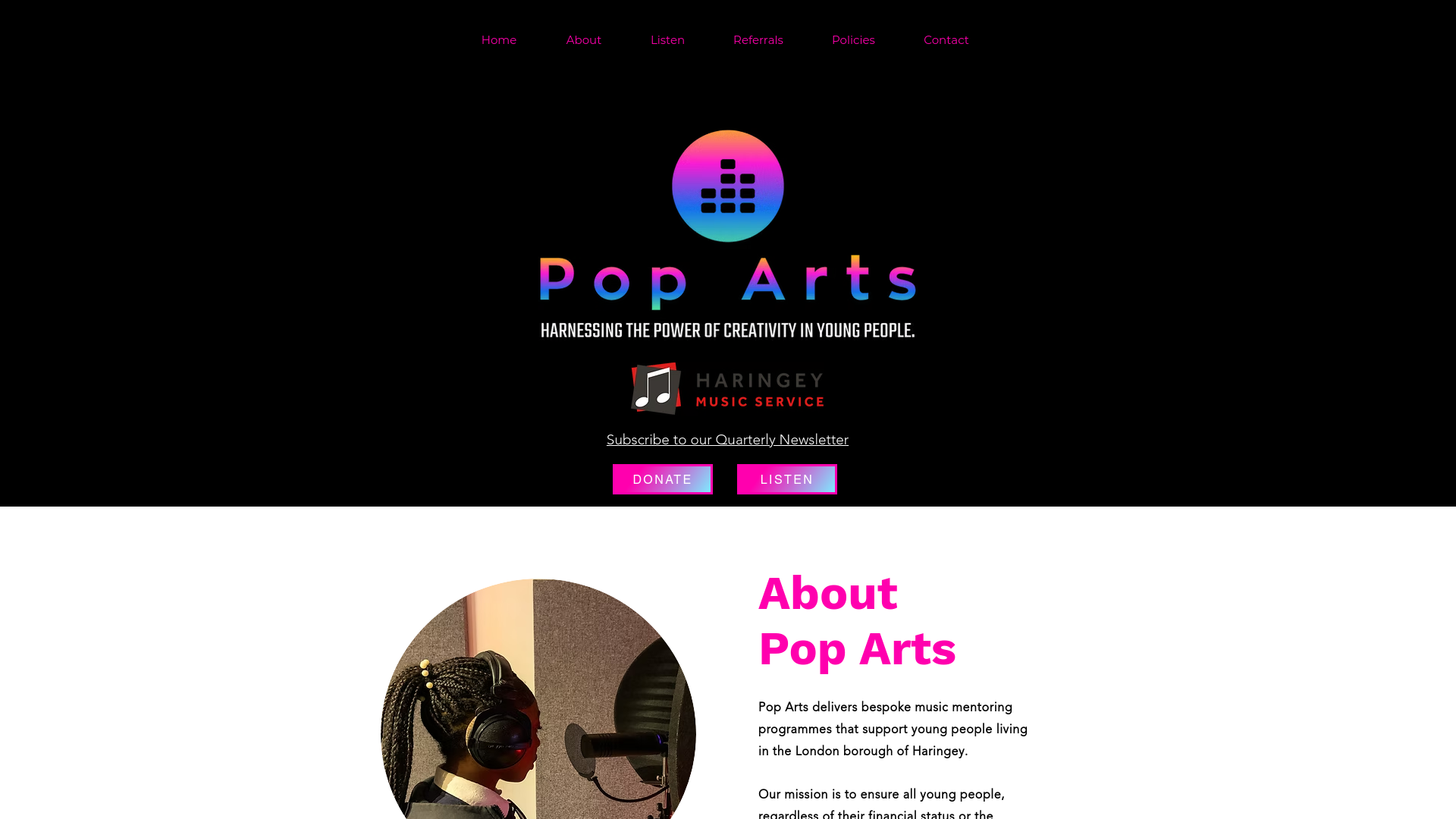 Website screenshot