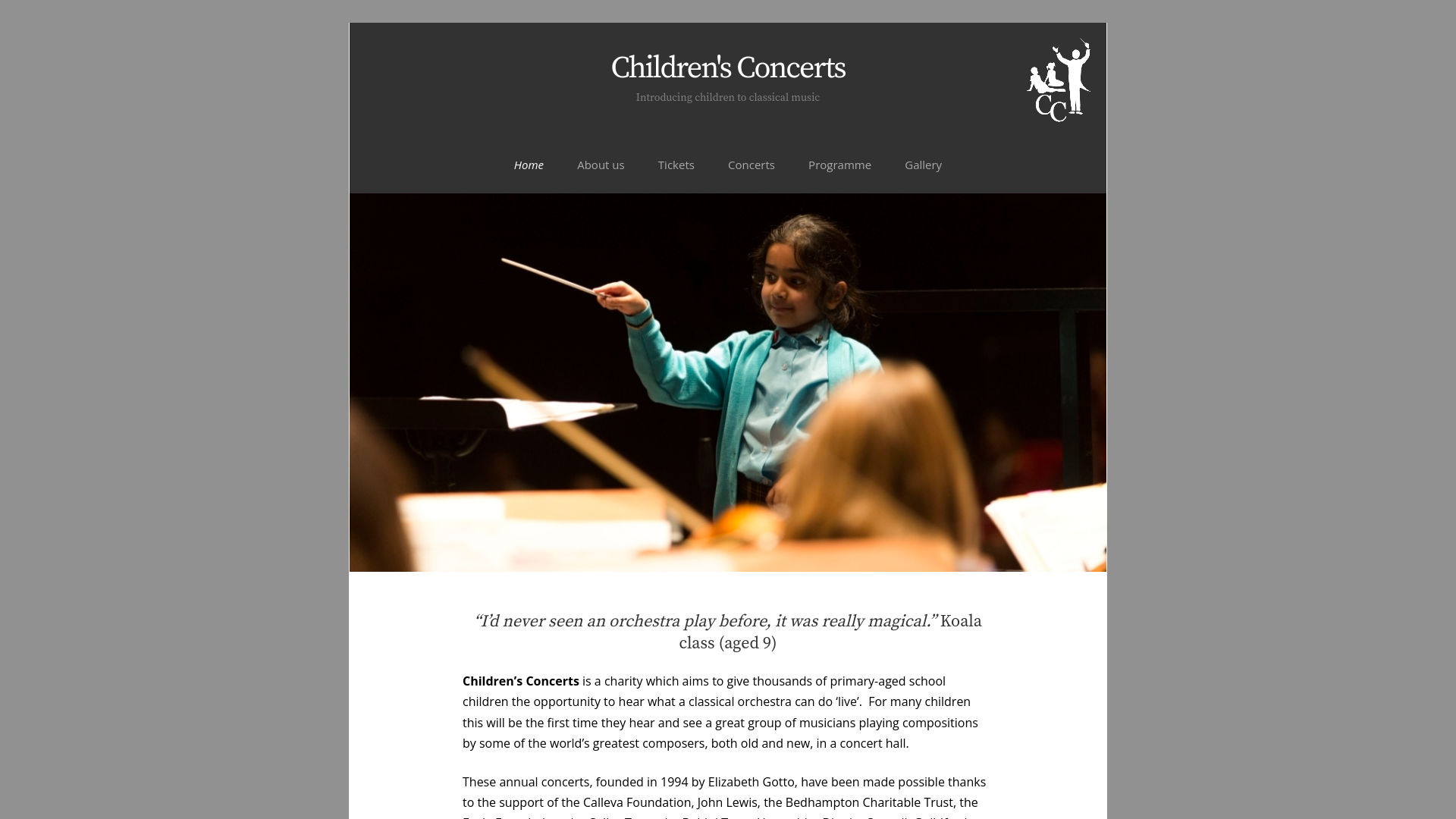 Website screenshot