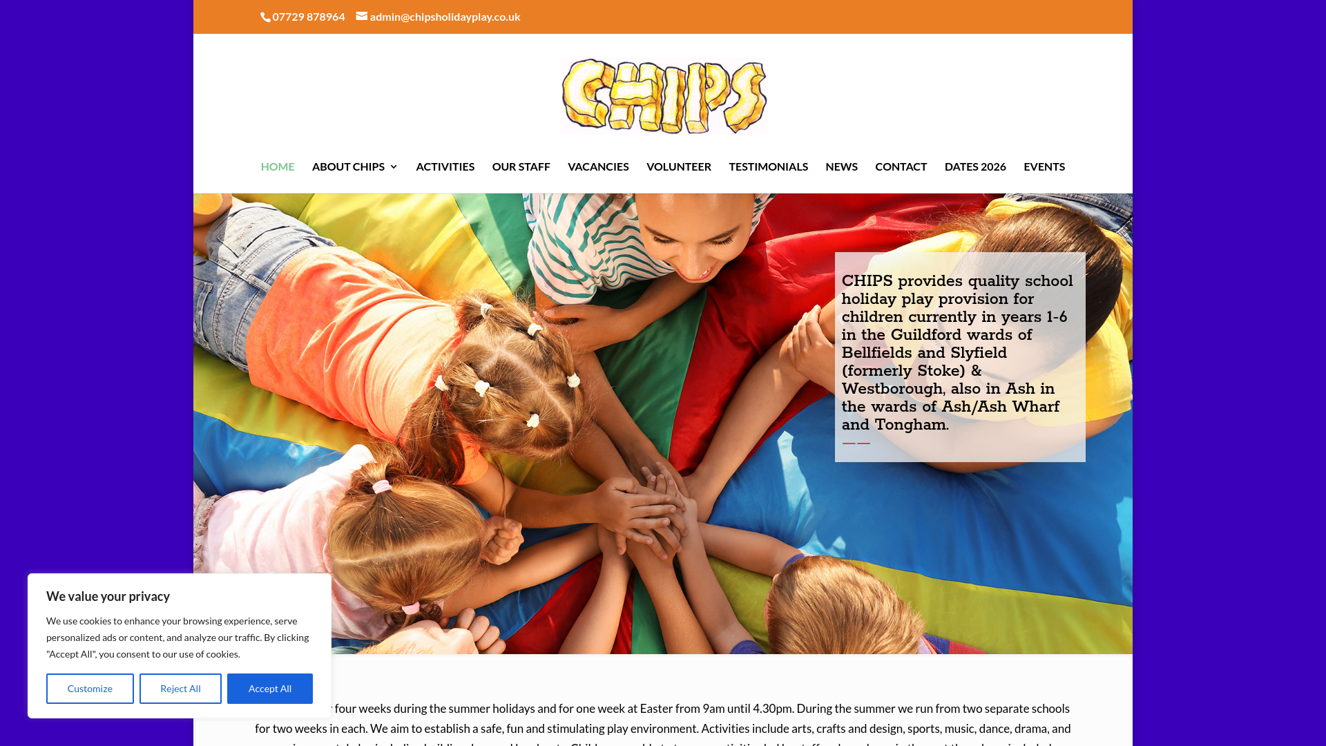 Website screenshot