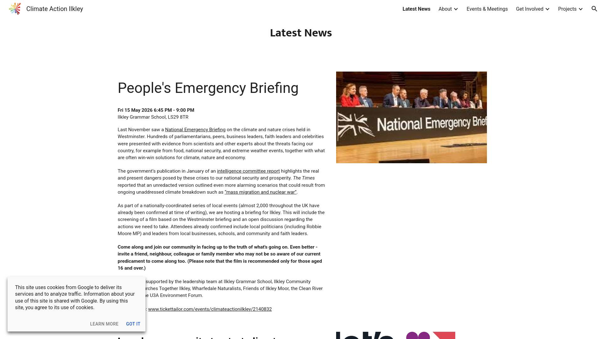 Website screenshot
