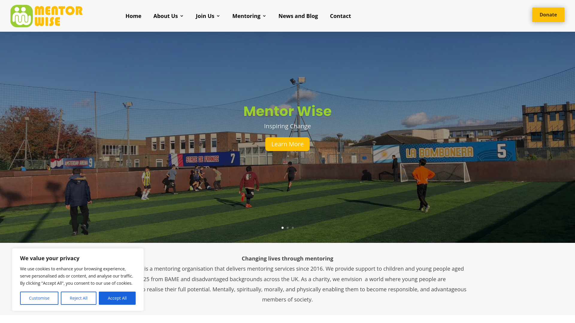 Website screenshot