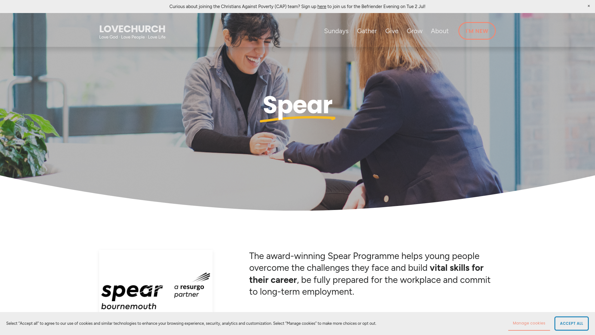 Website screenshot