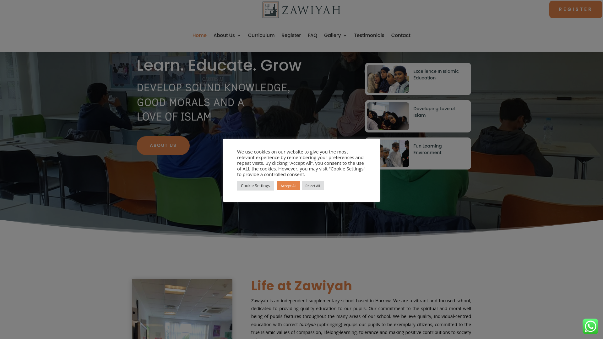 Website screenshot