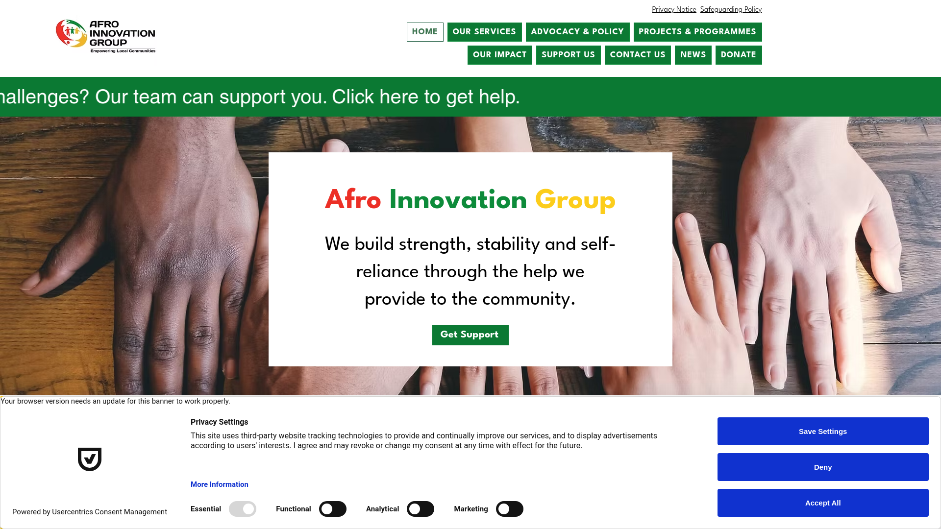 Website screenshot
