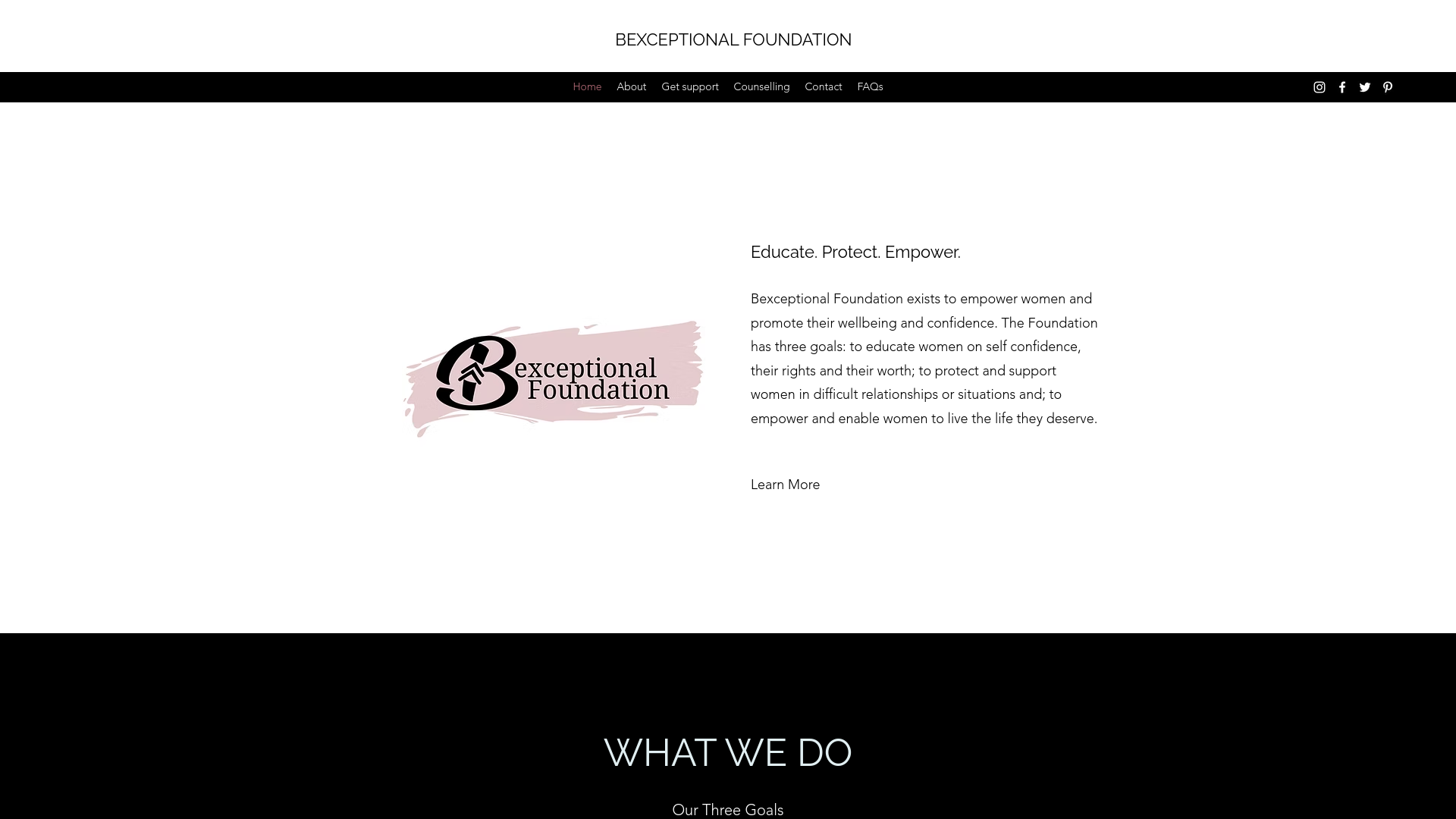 Website screenshot