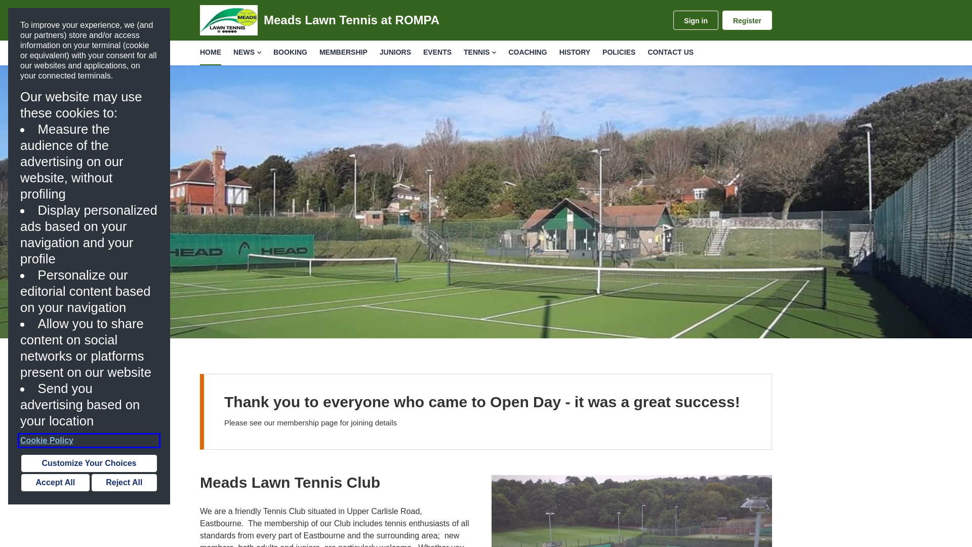 Website screenshot