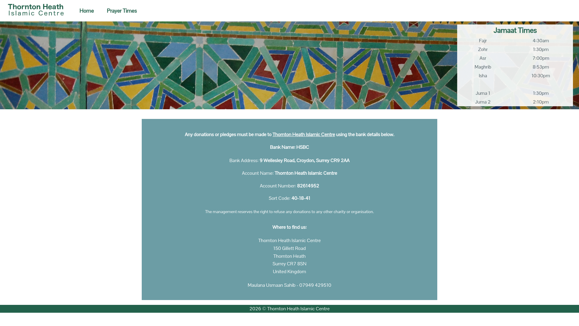 Website screenshot