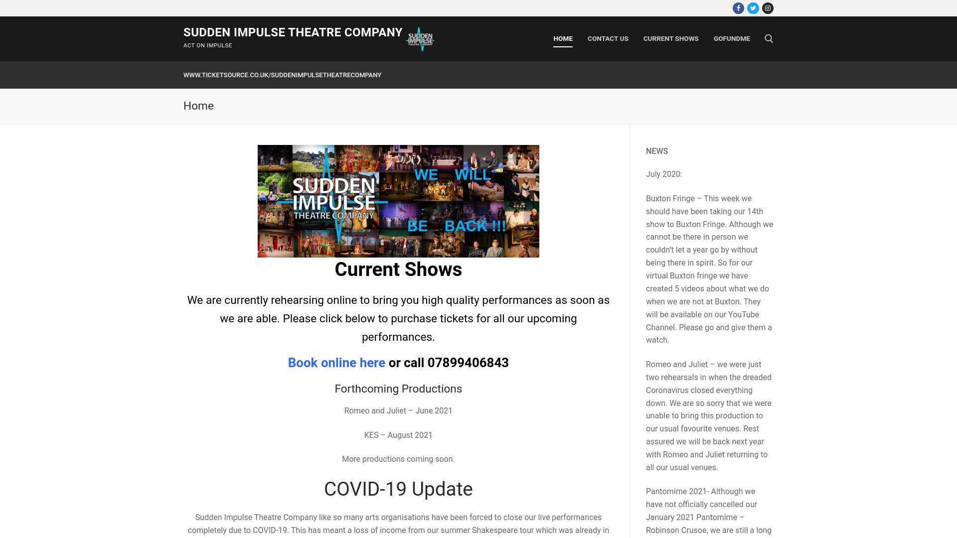 Website screenshot