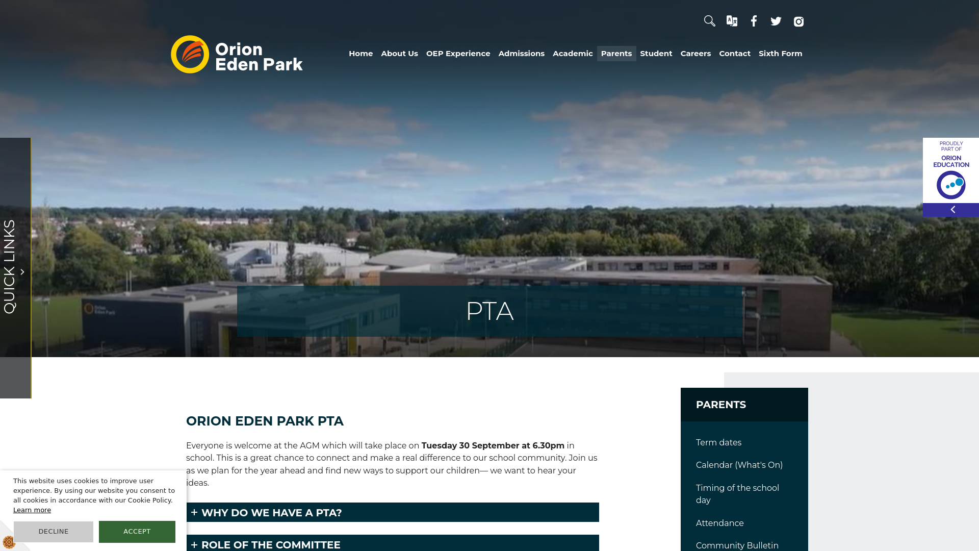 Website screenshot