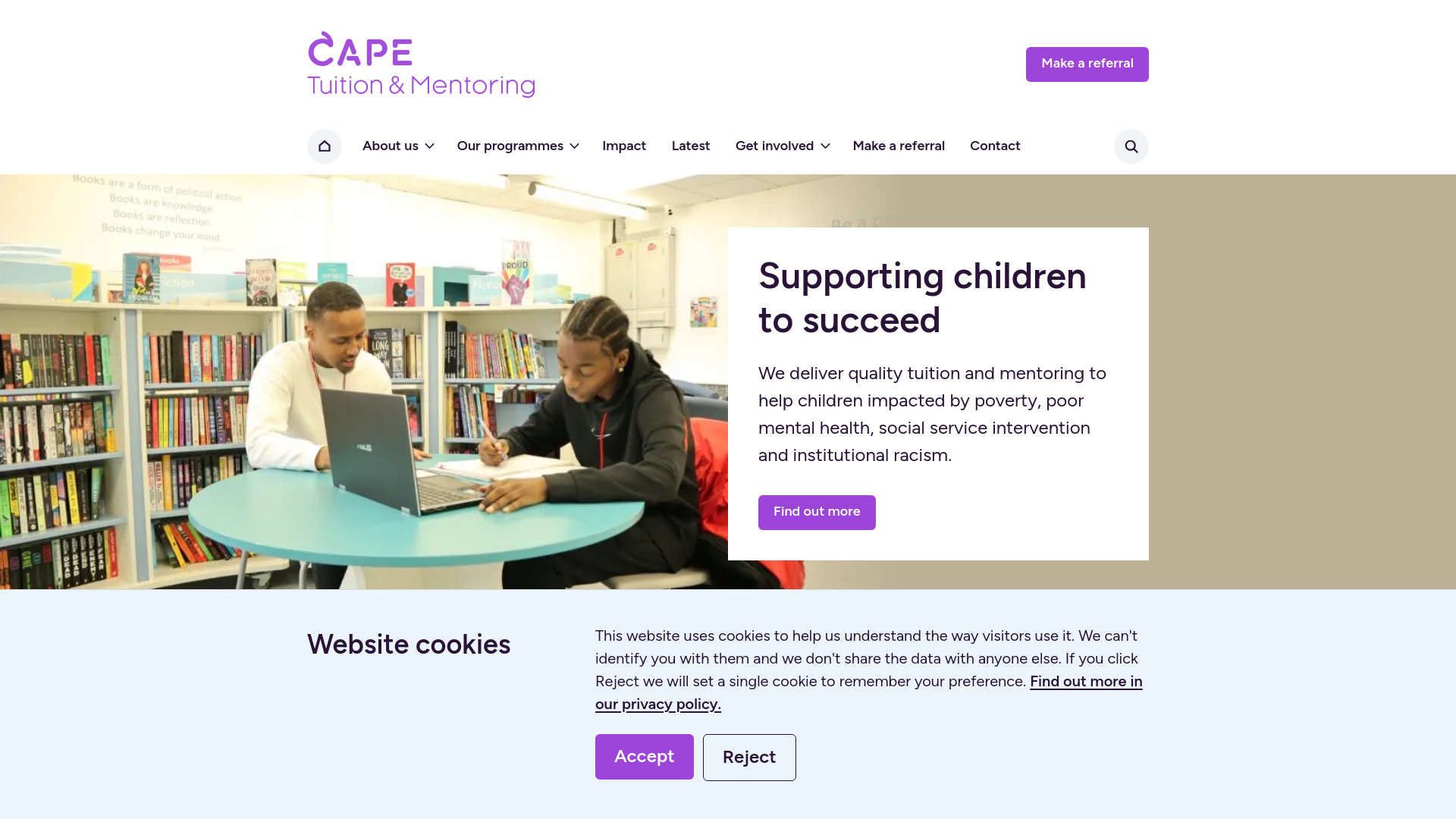 Website screenshot