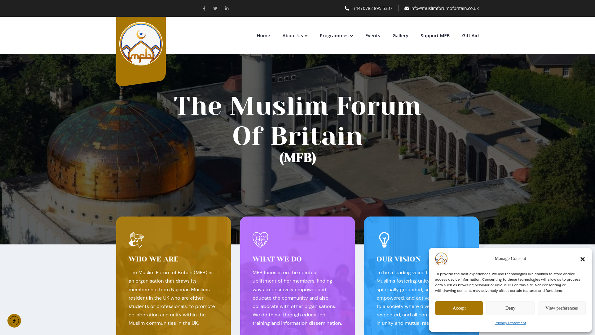 Website screenshot