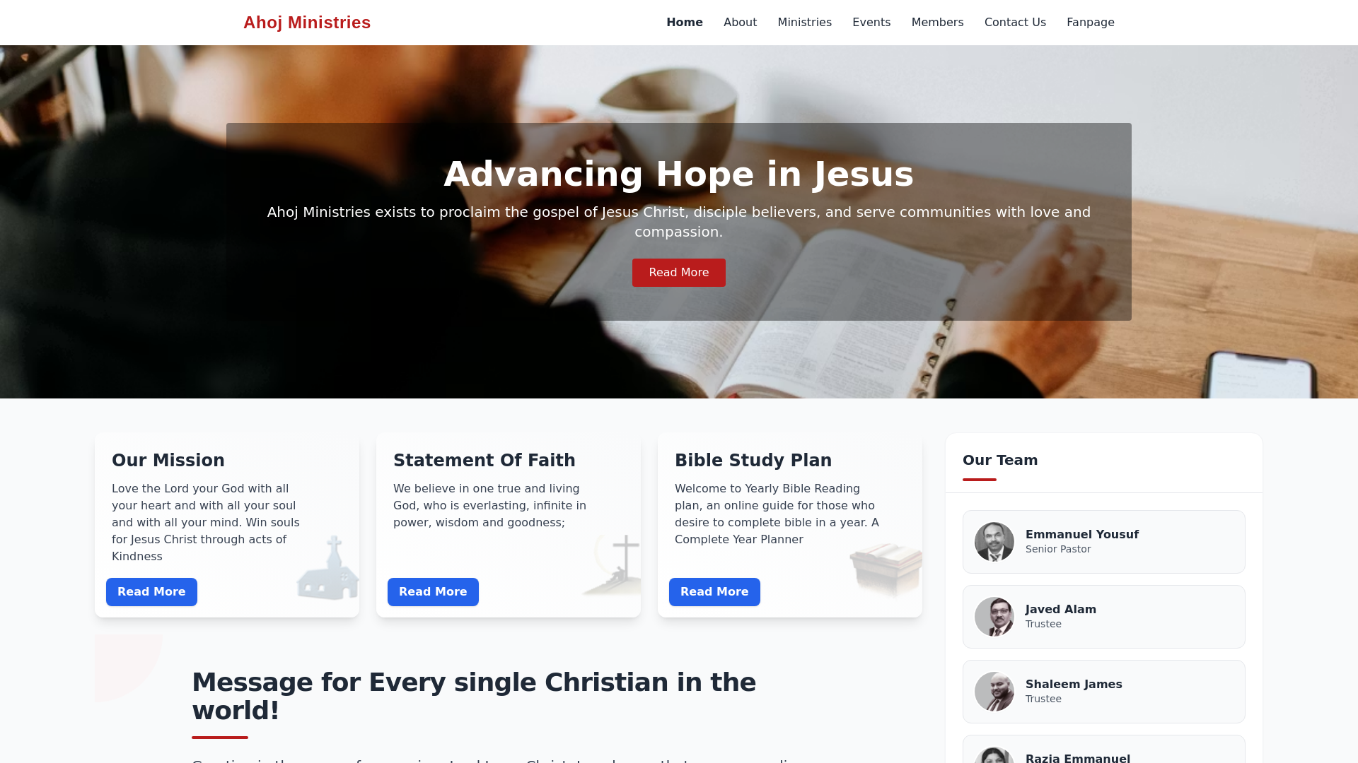 Website screenshot