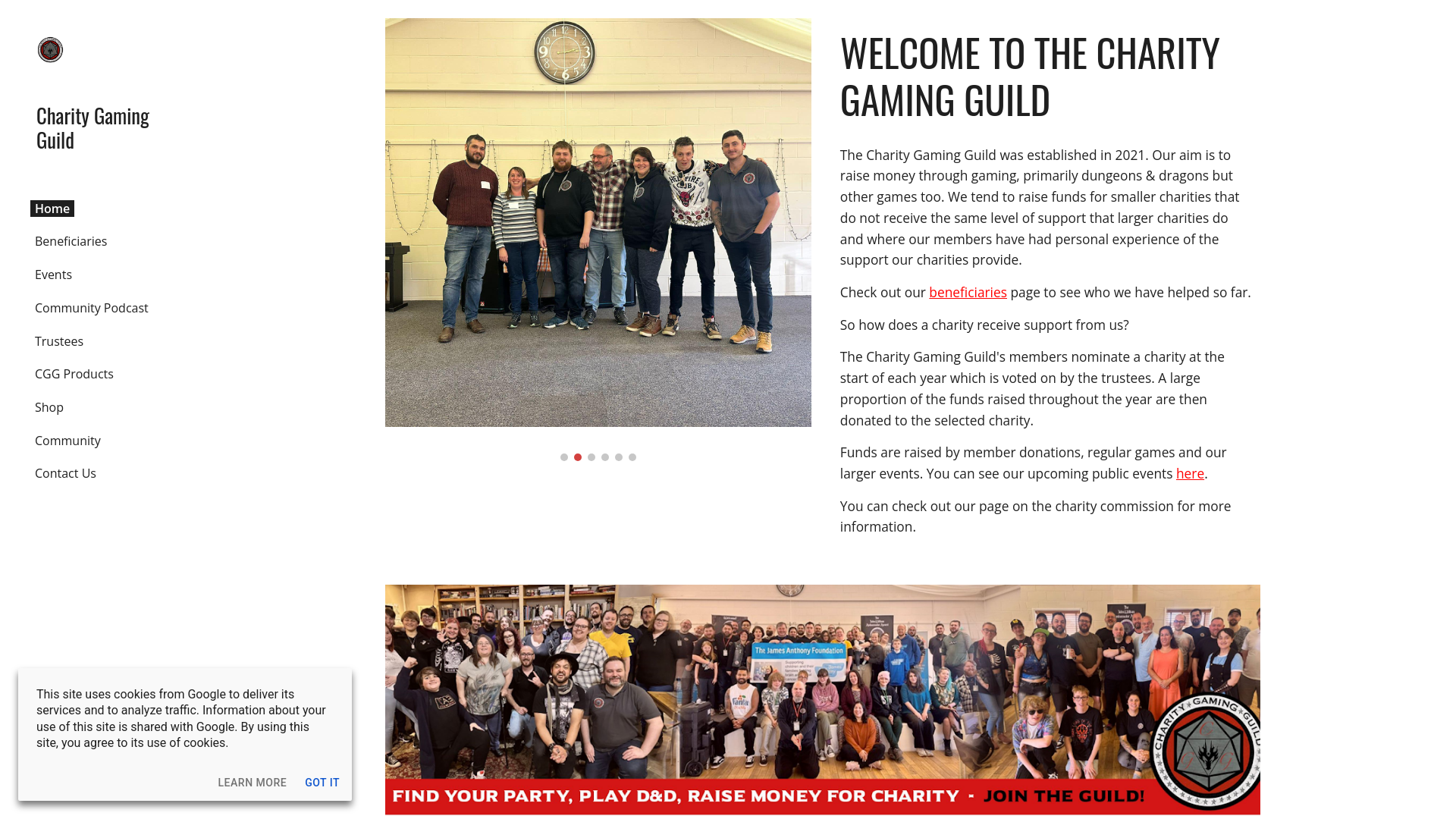 Website screenshot
