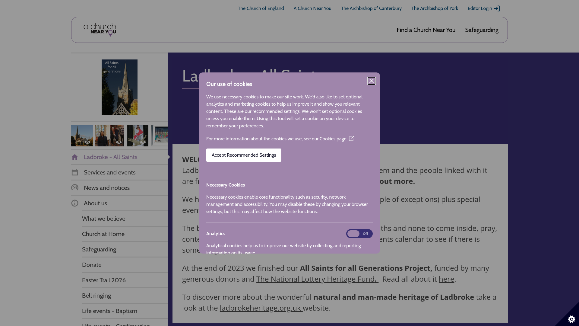 Website screenshot