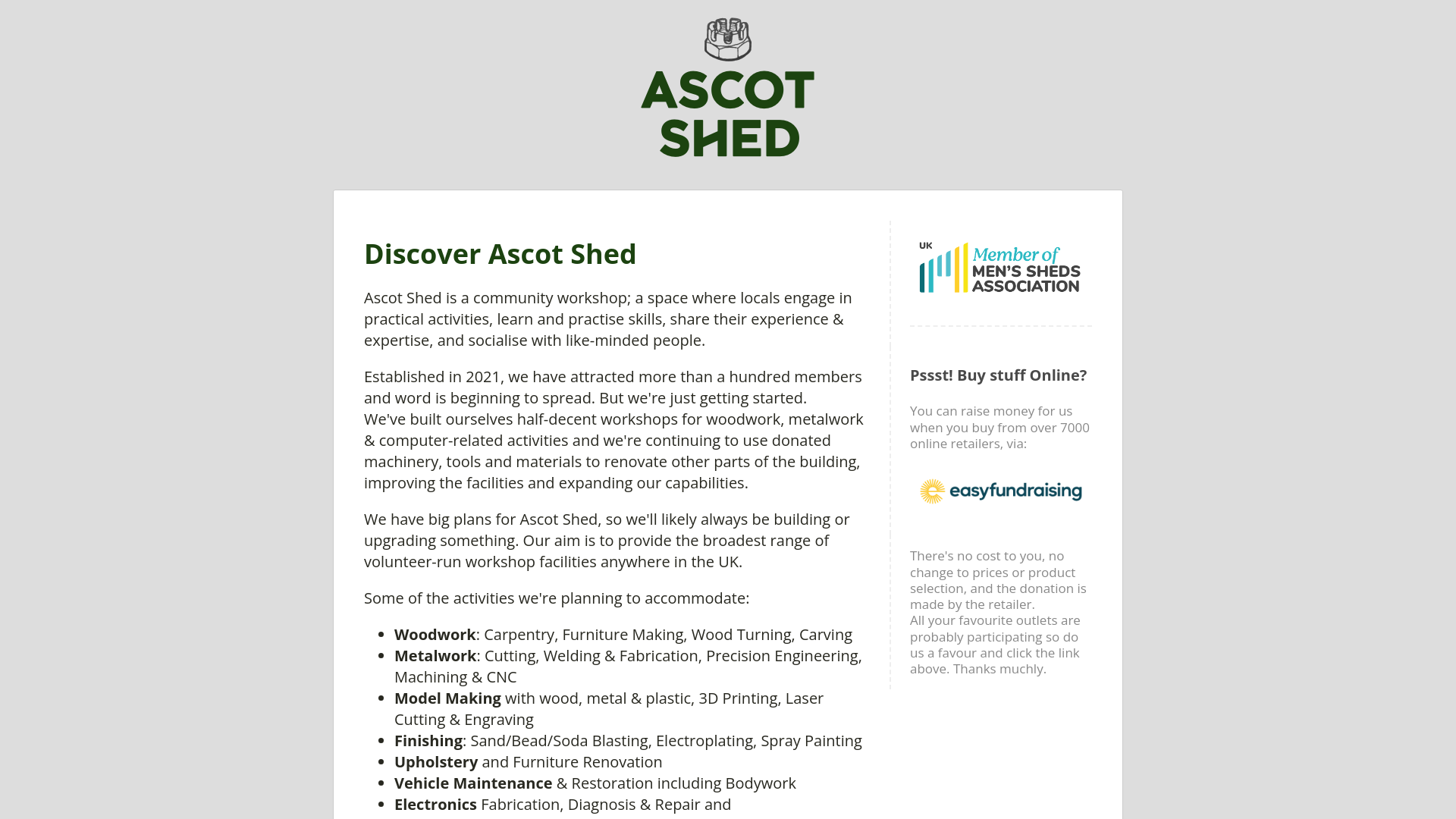 Website screenshot