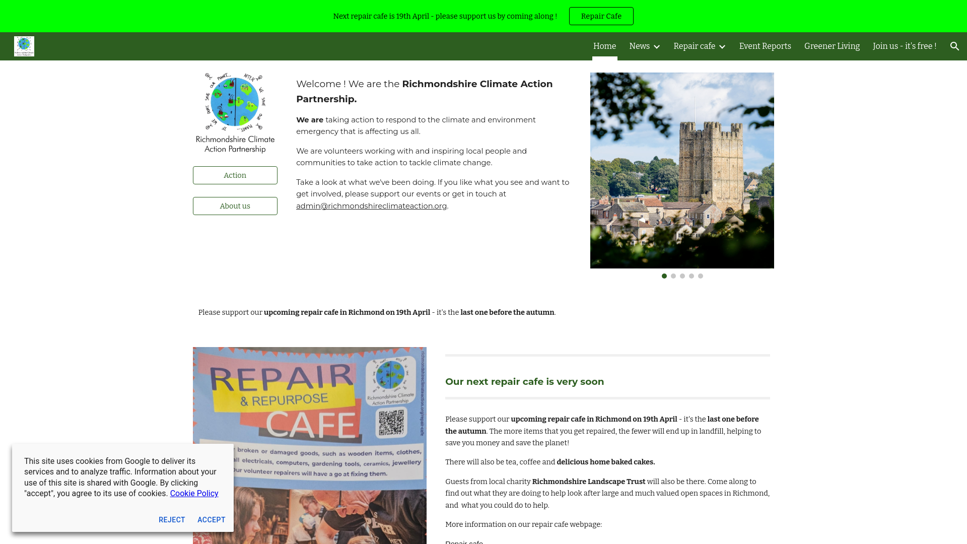 Website screenshot