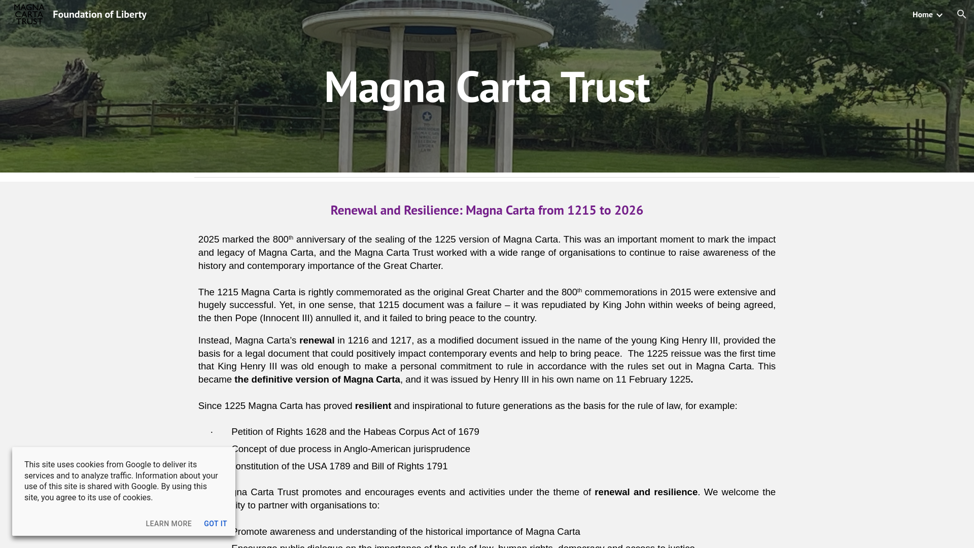 Website screenshot