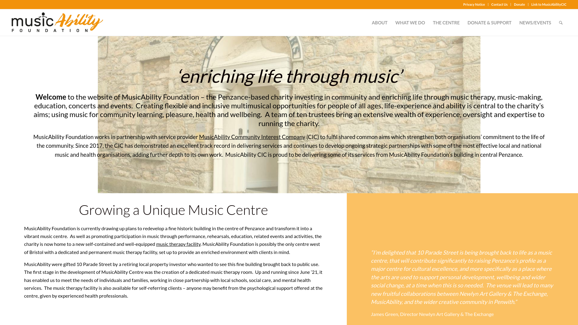 Website screenshot