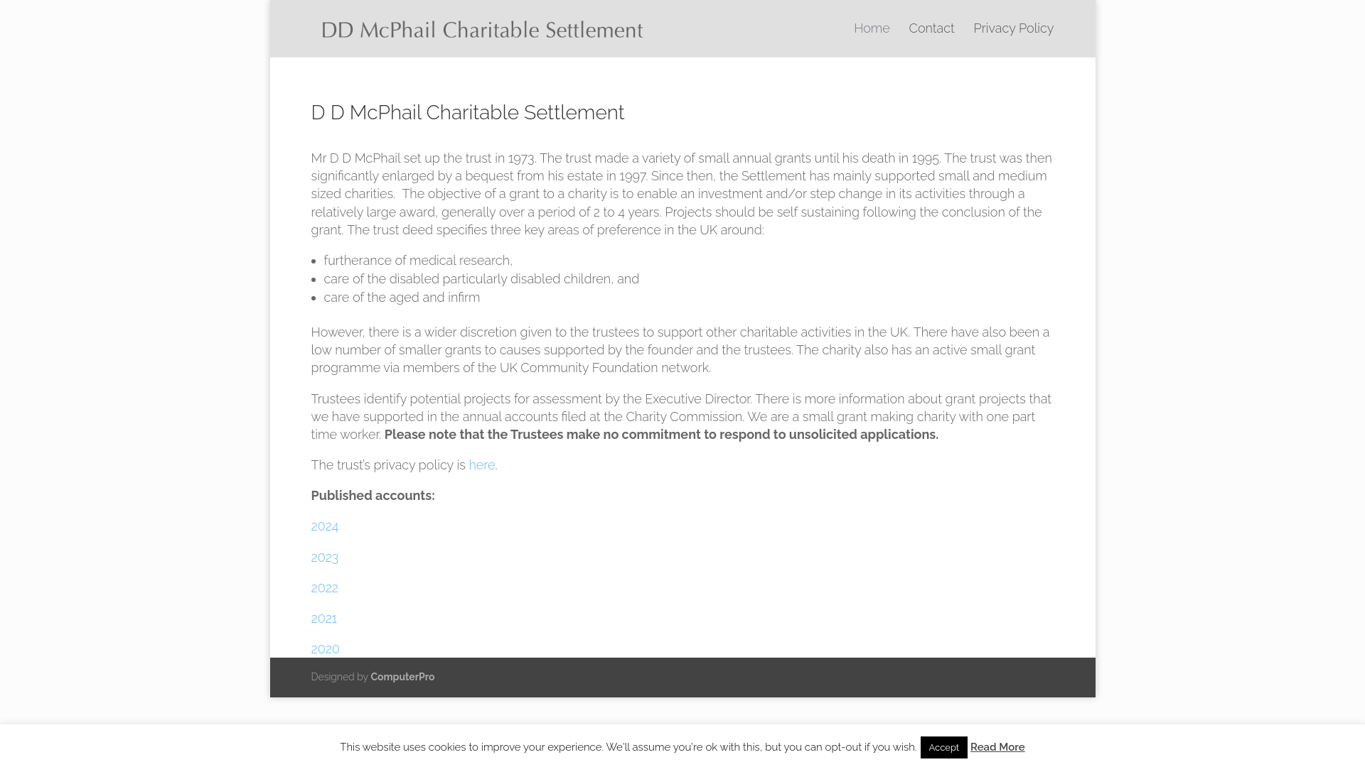 Website screenshot