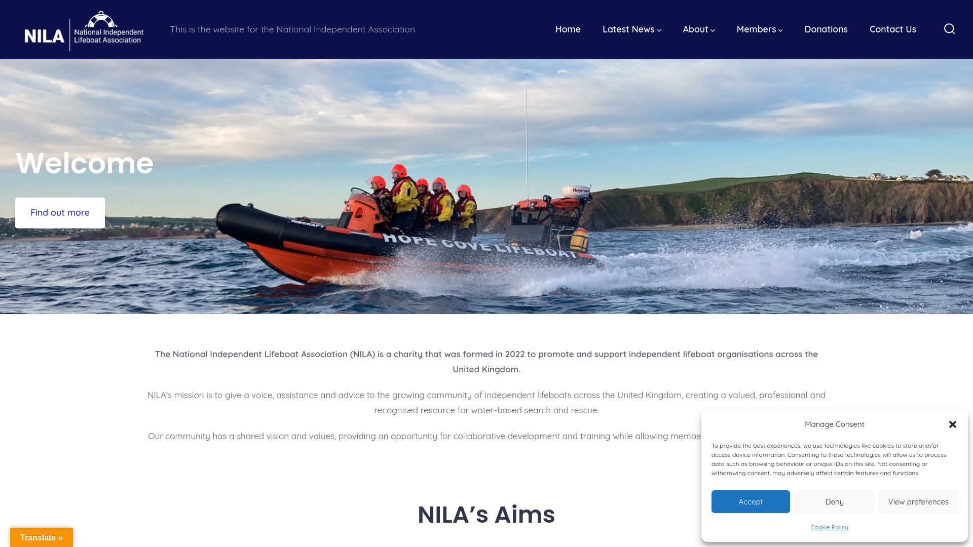 Website screenshot