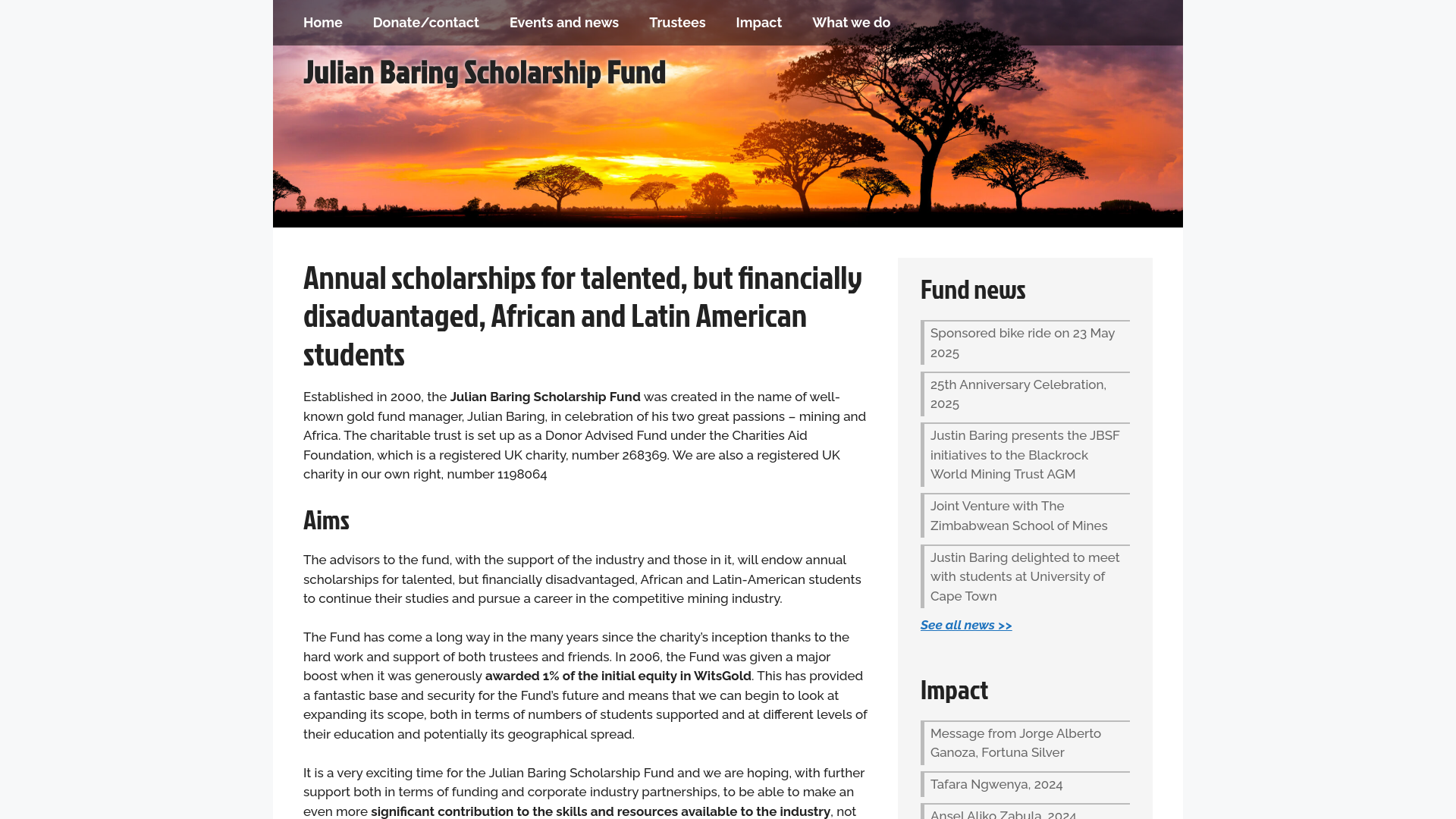 Website screenshot