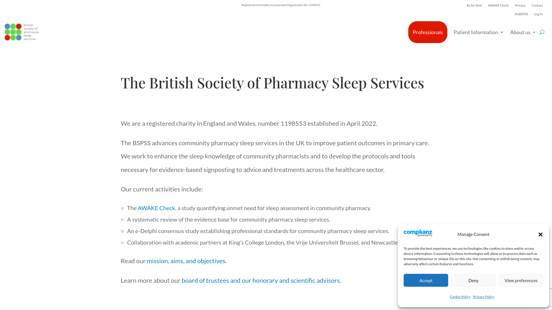 Website screenshot