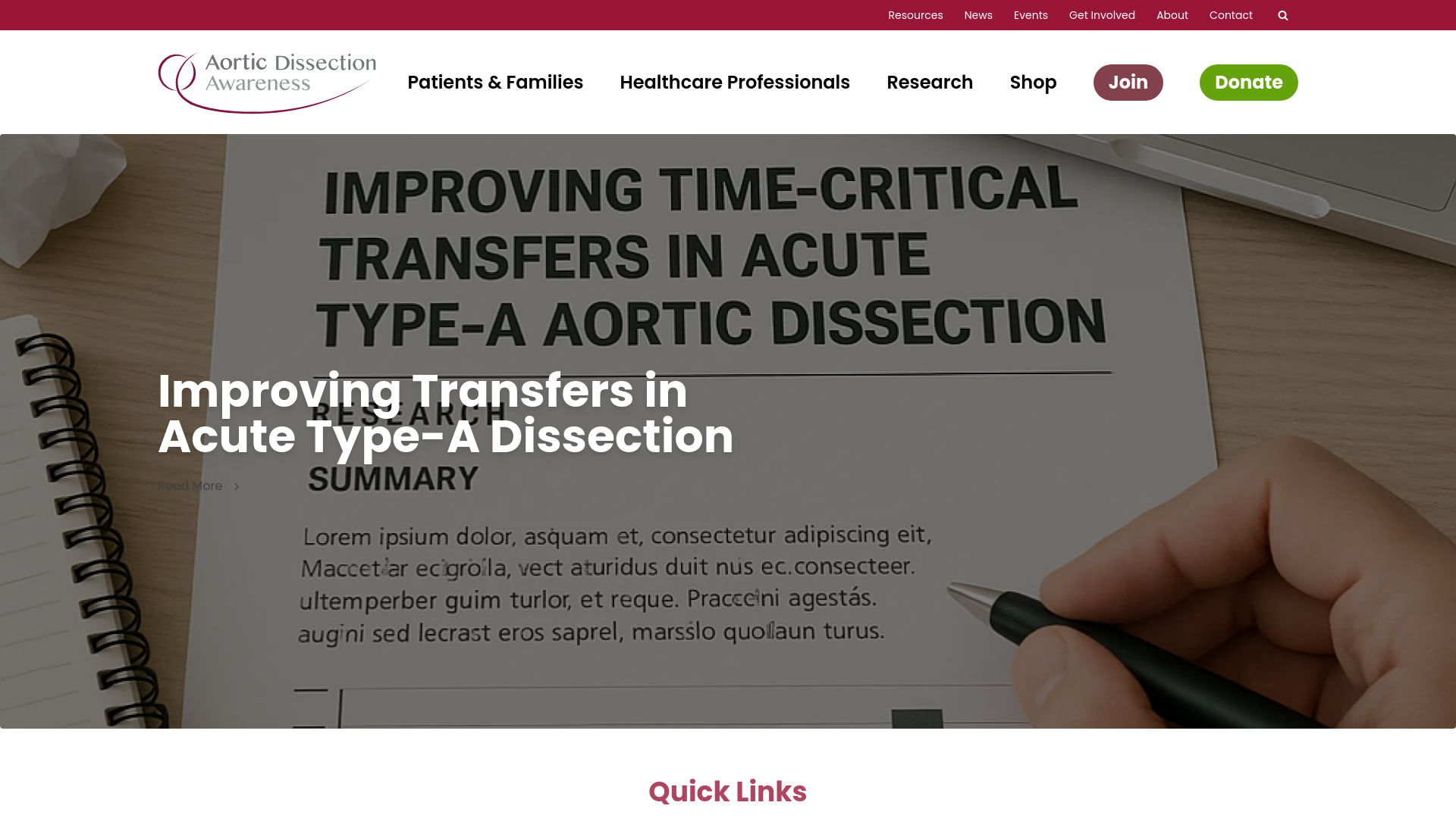 Website screenshot