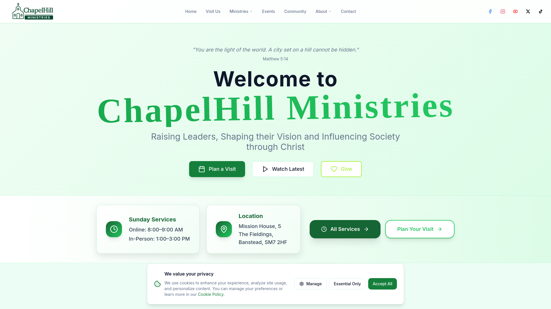 Website screenshot