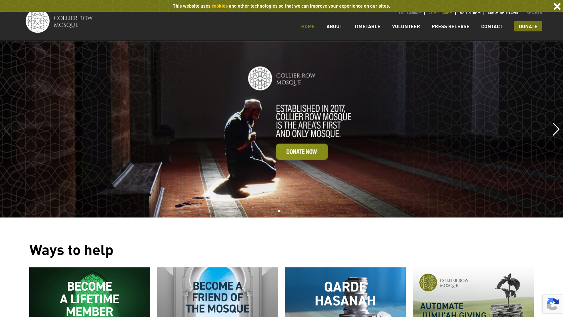 Website screenshot