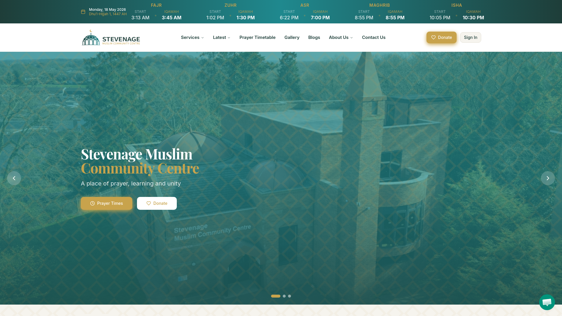 Website screenshot