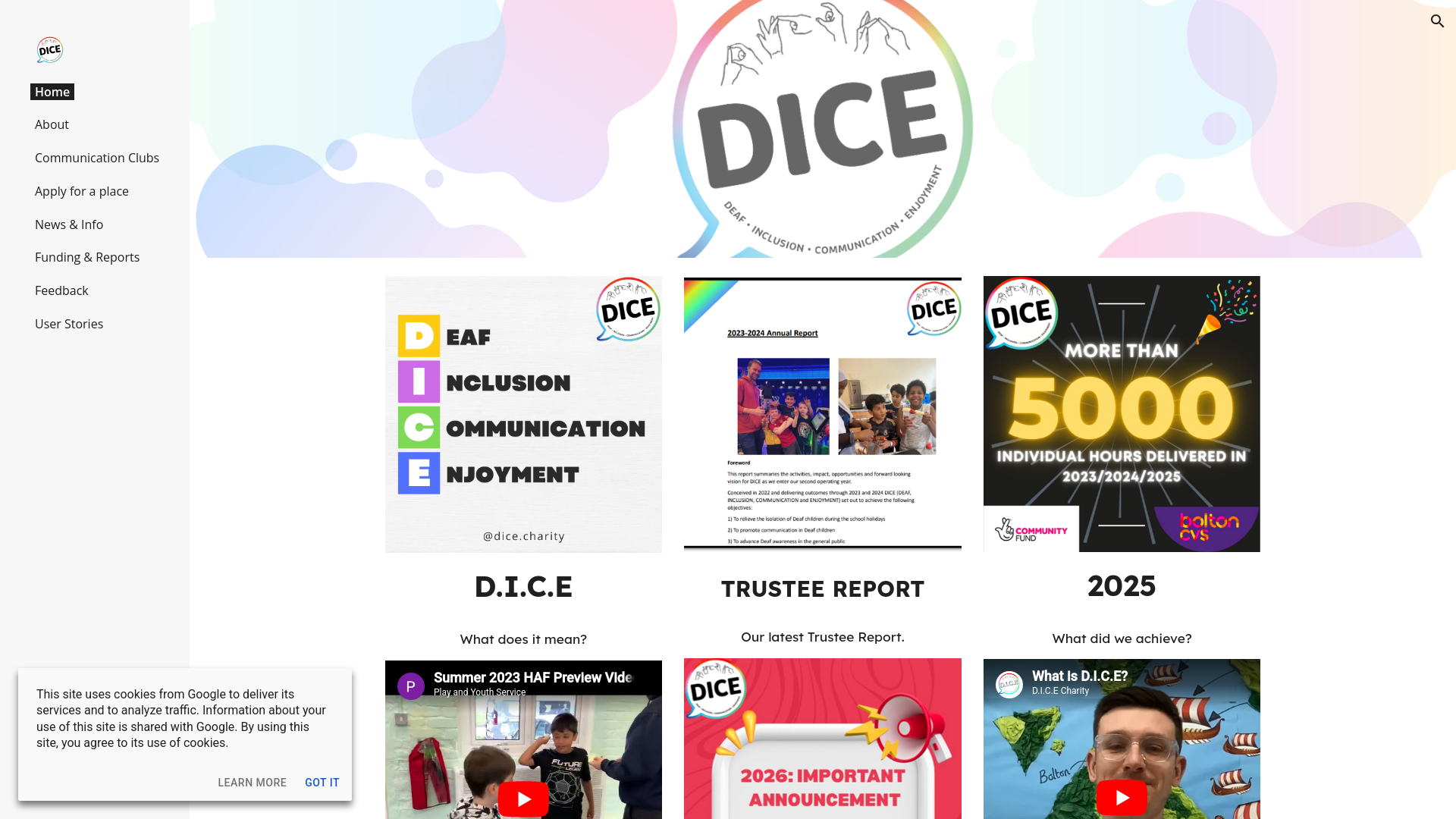Website screenshot