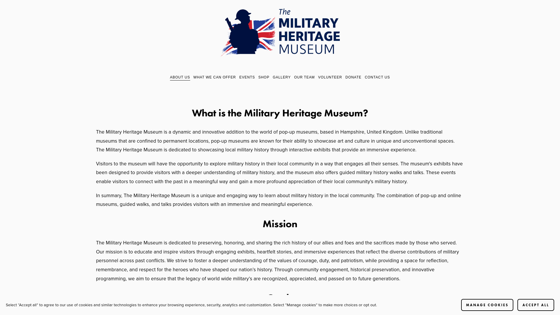 Website screenshot