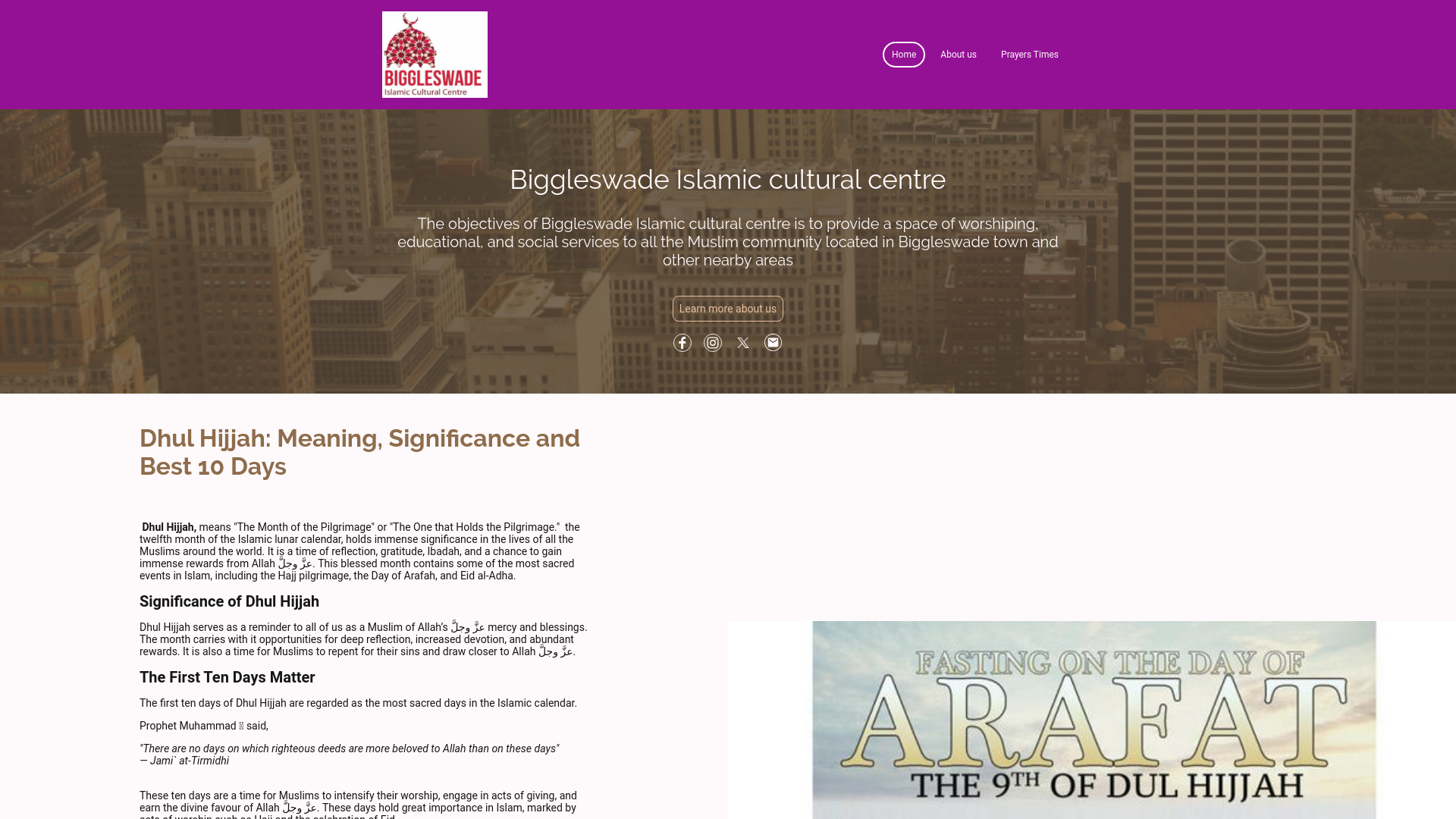 Website screenshot