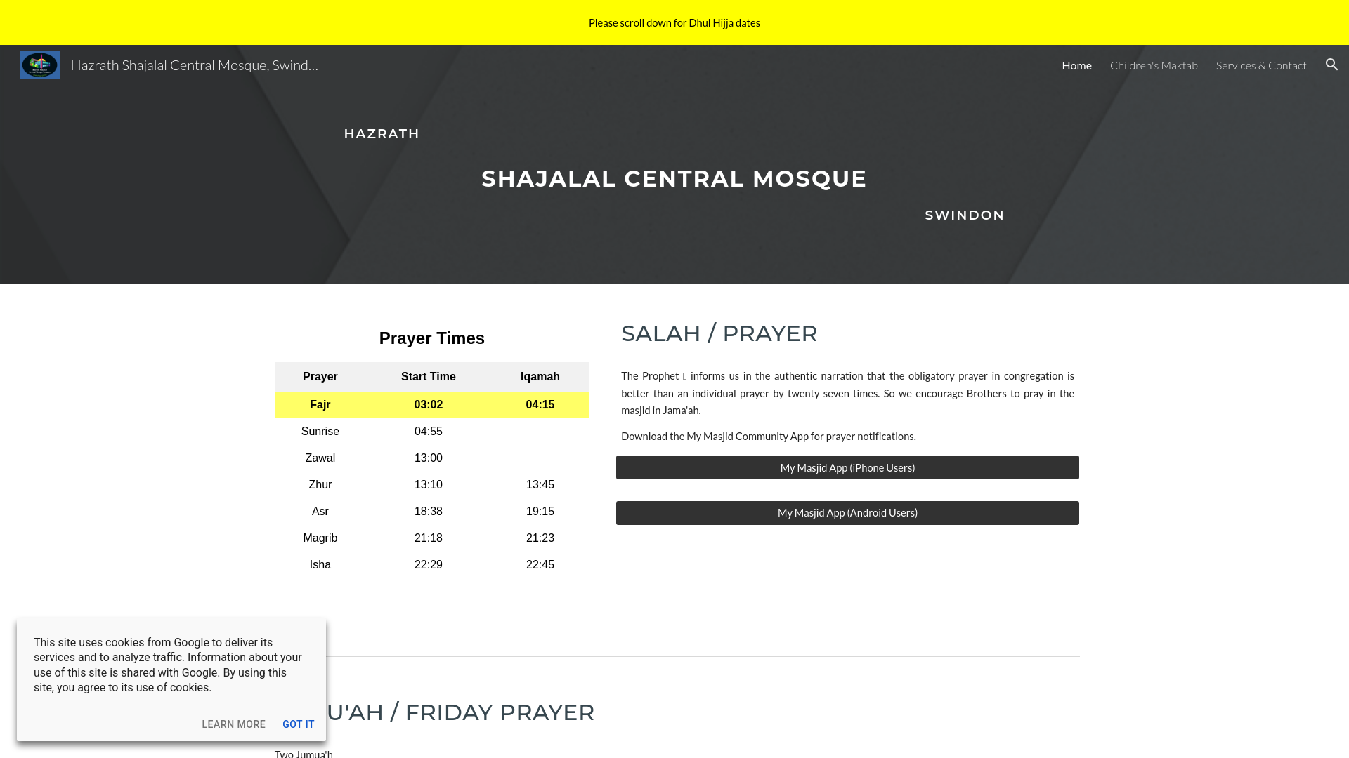 Website screenshot