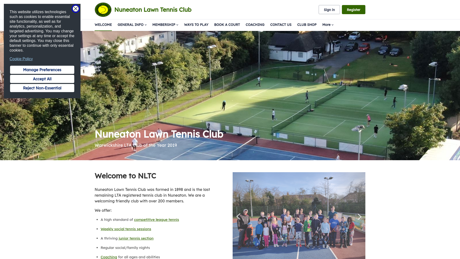 Website screenshot