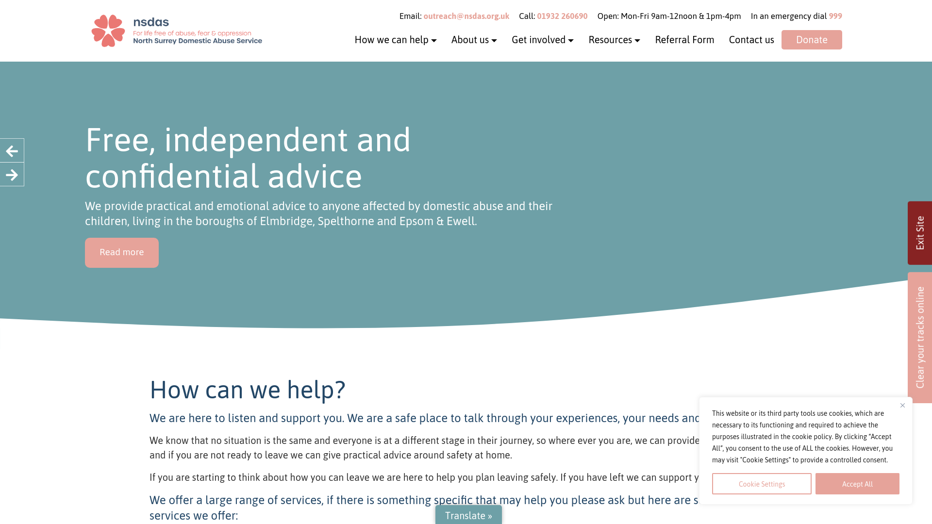 Website screenshot