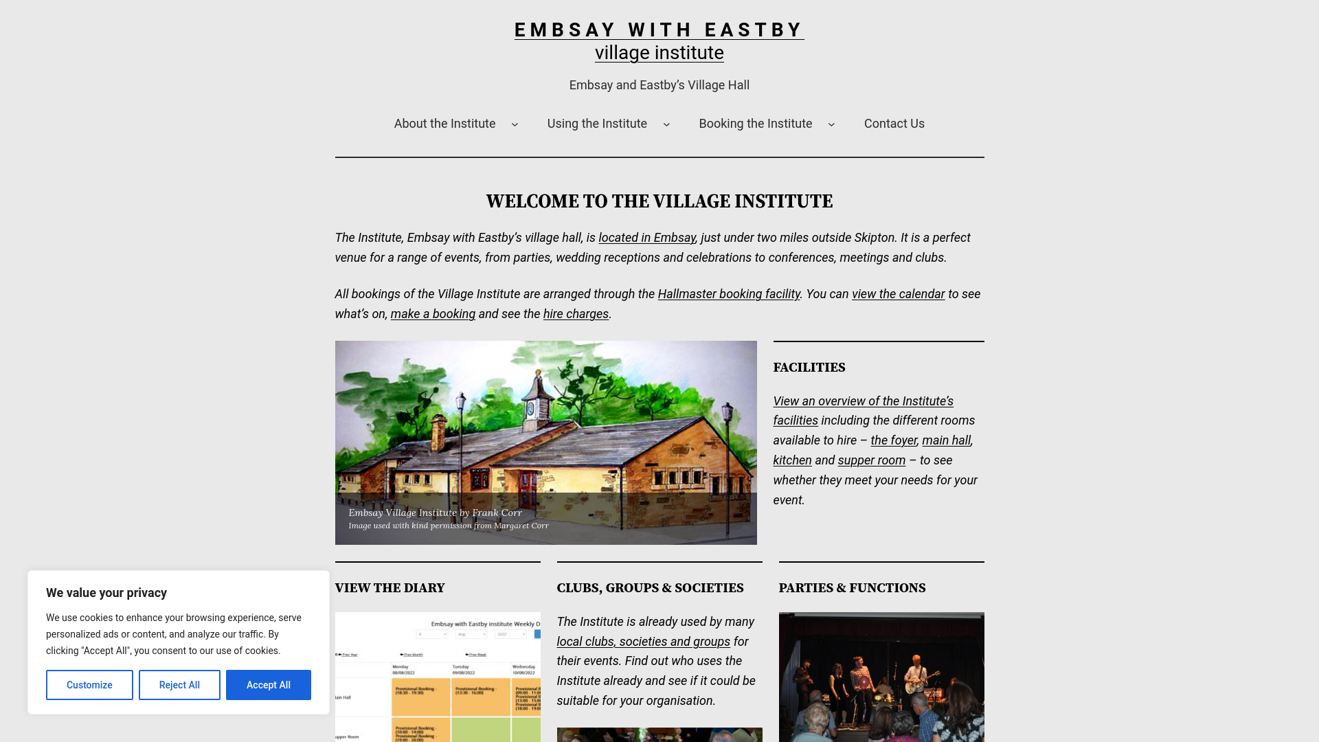 Website screenshot
