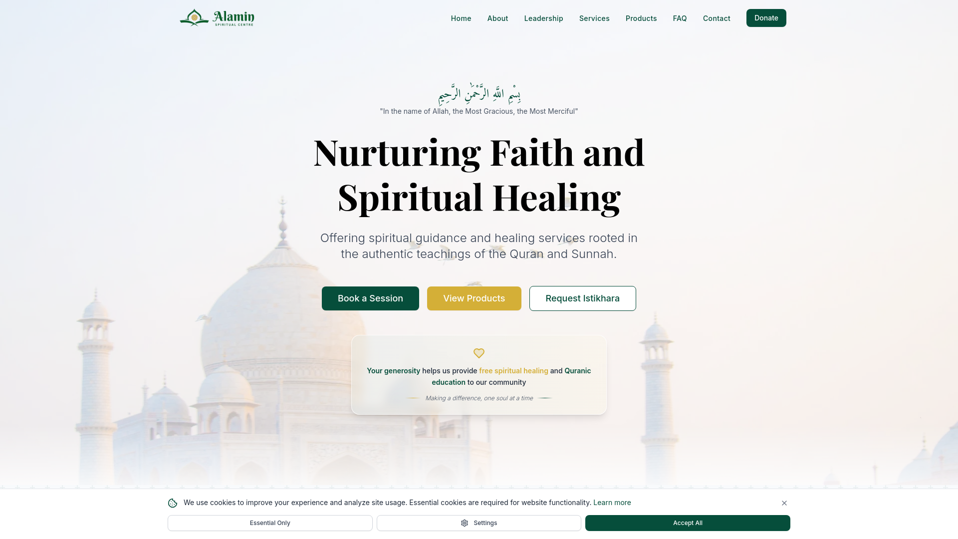 Website screenshot