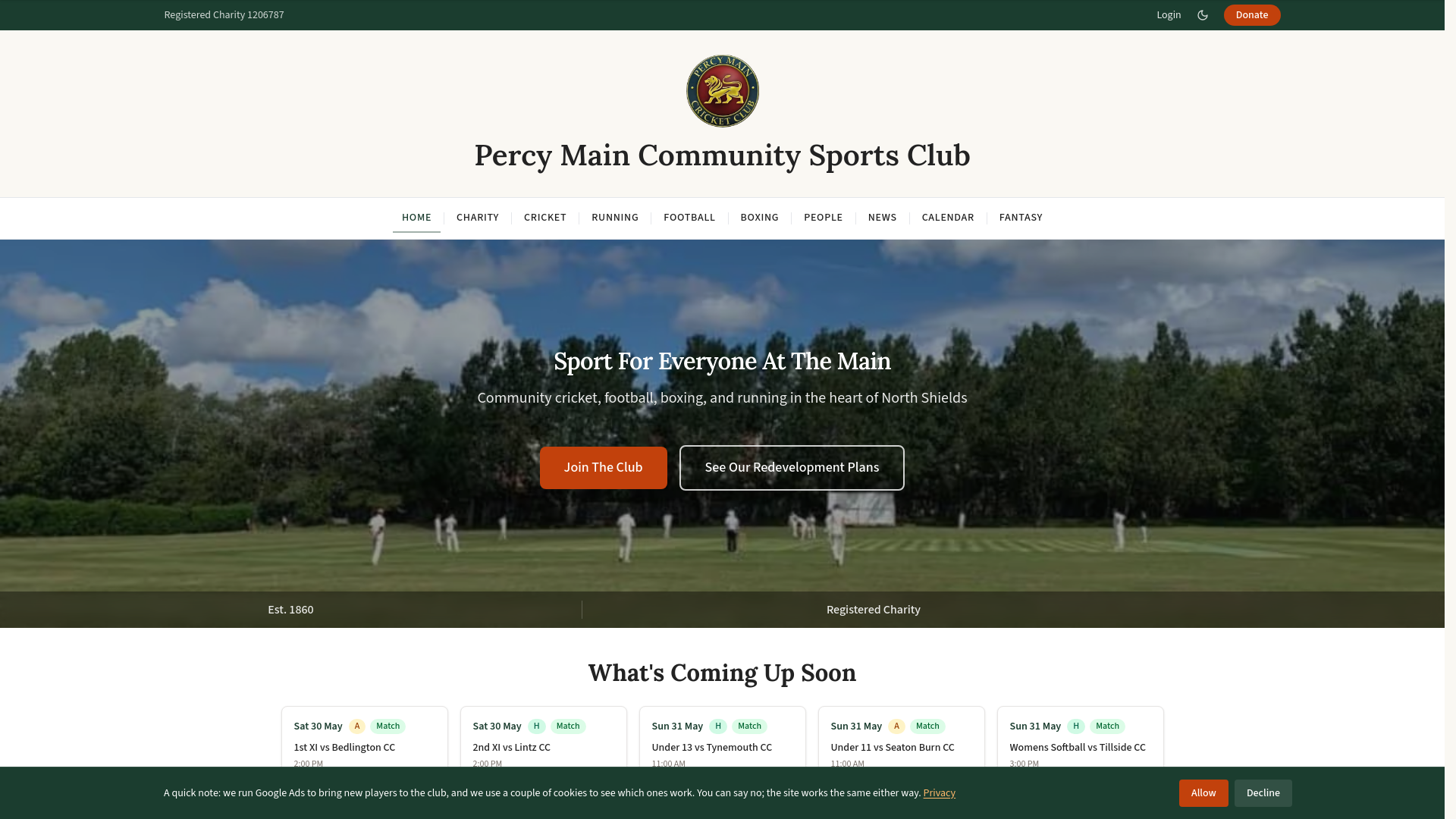 Website screenshot