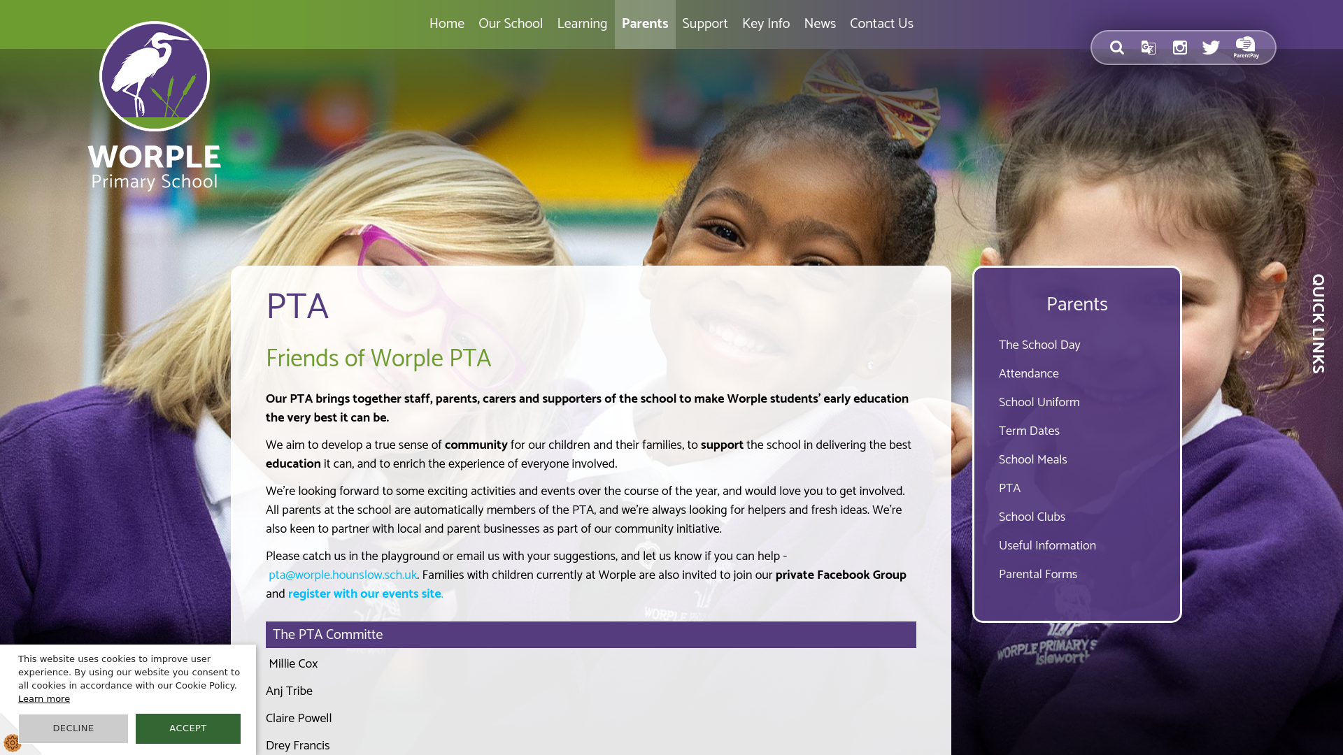Website screenshot