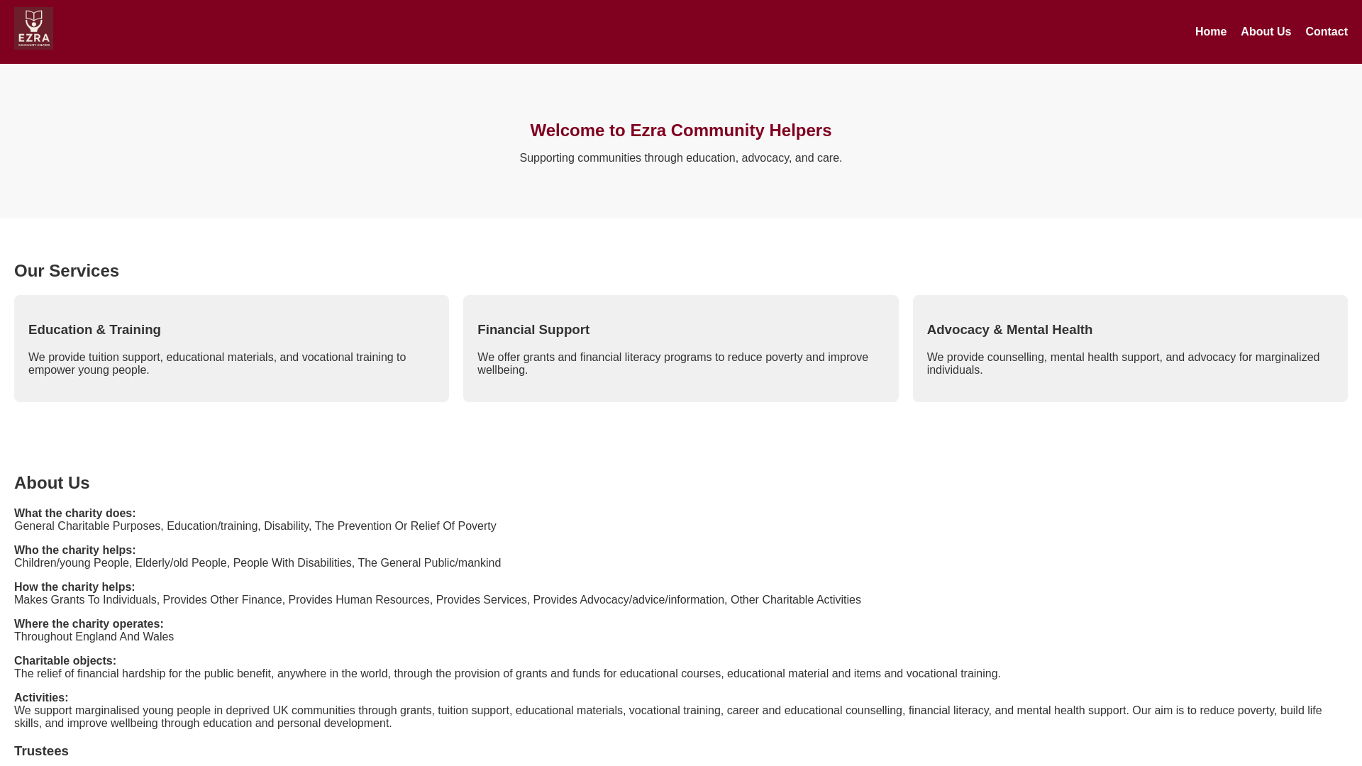 Website screenshot