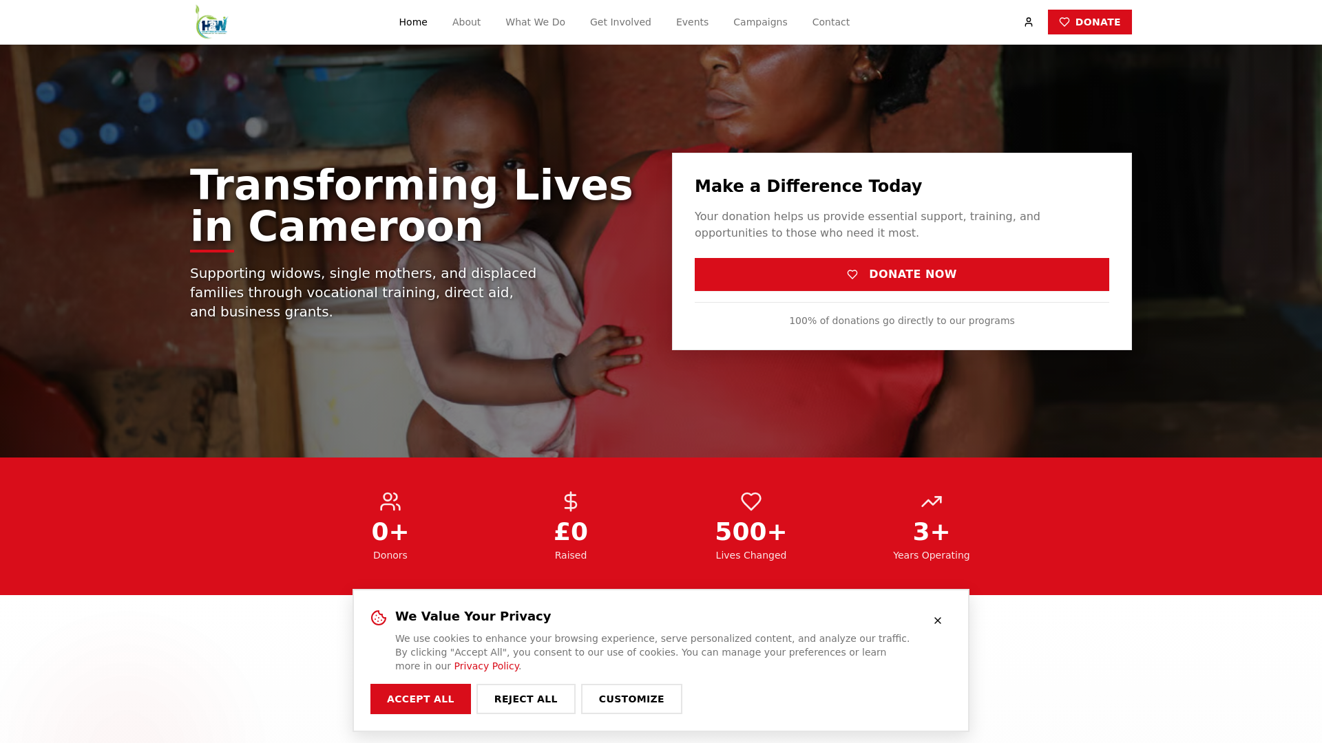 Website screenshot