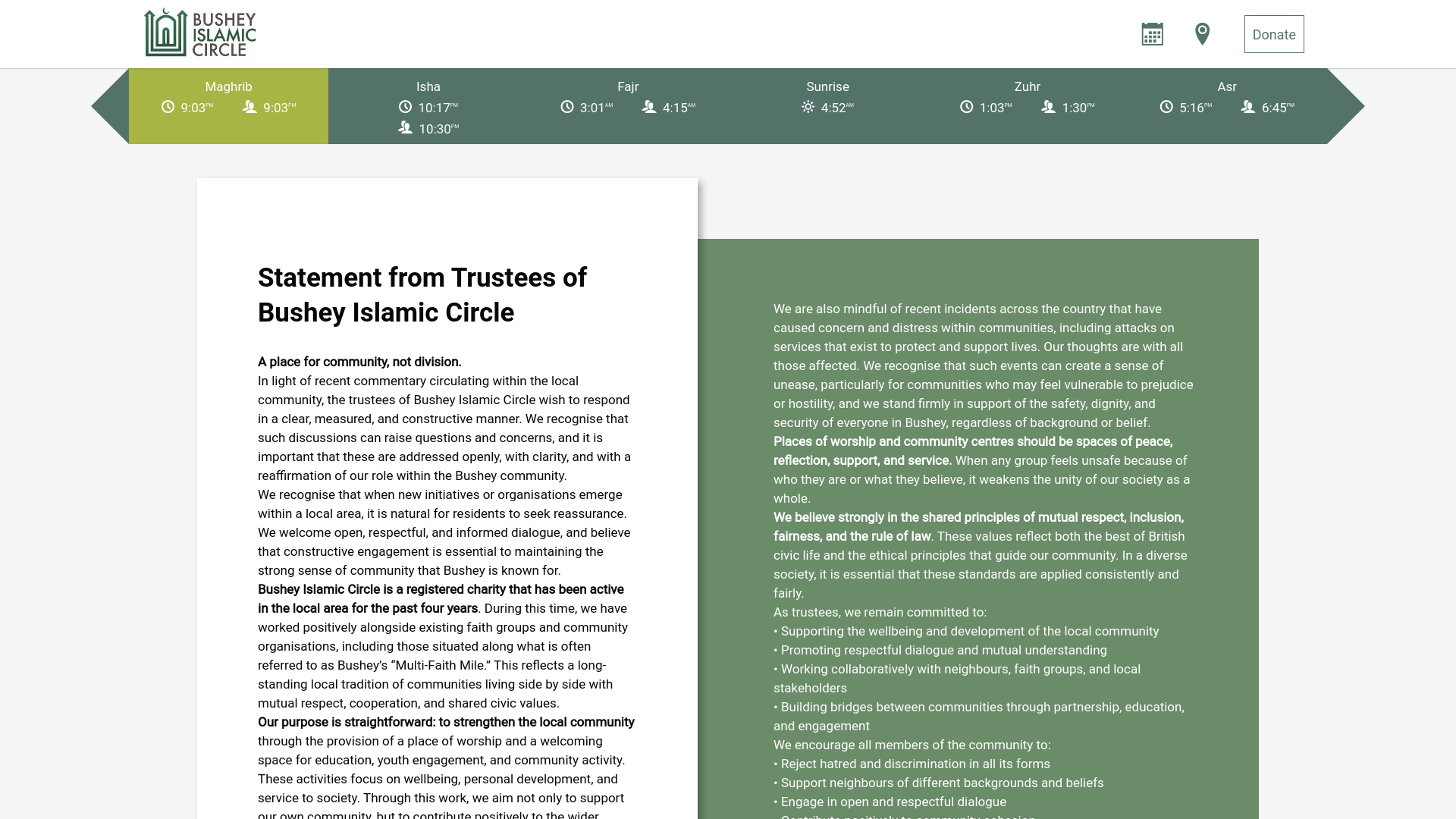 Website screenshot