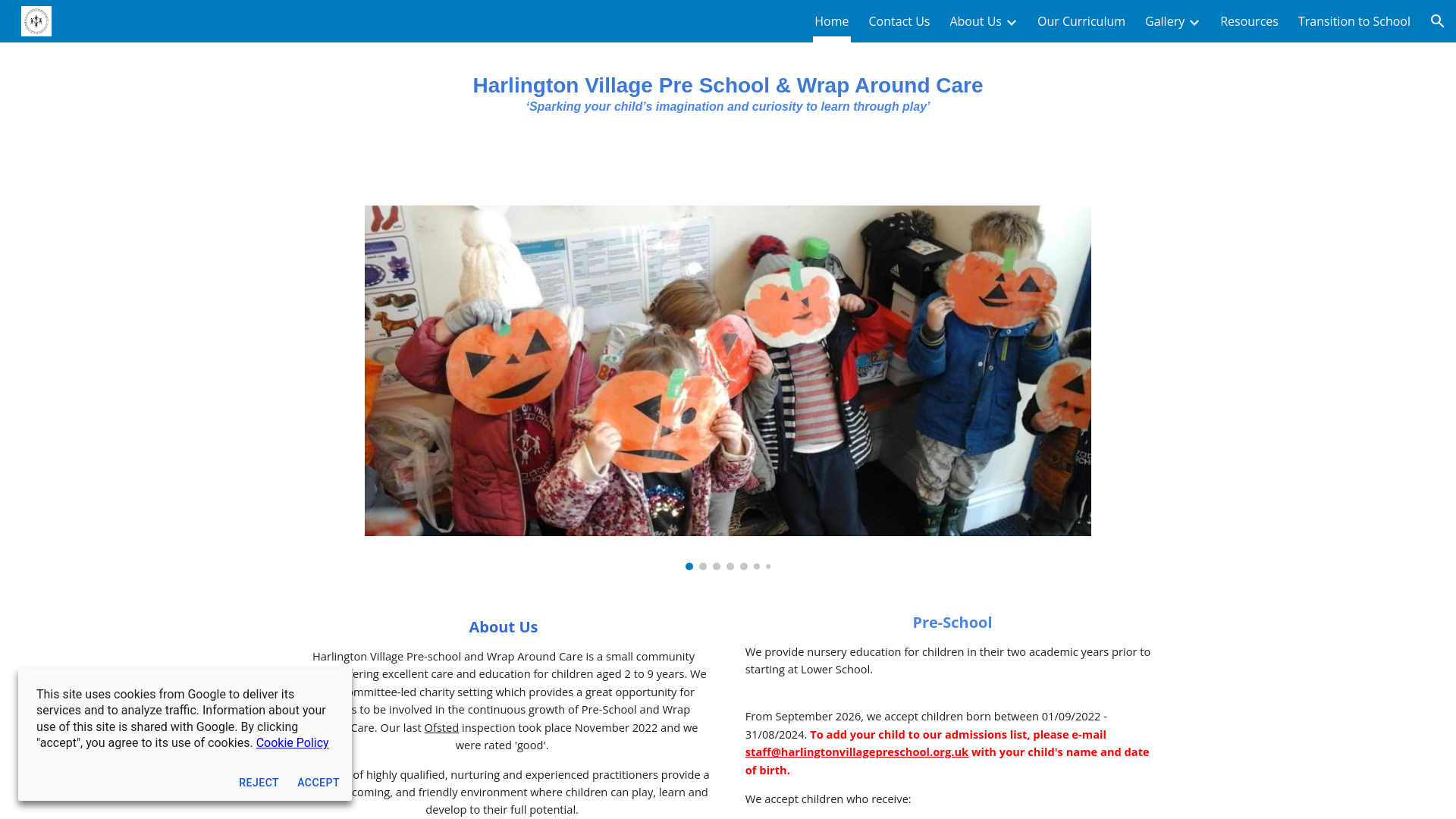 Website screenshot
